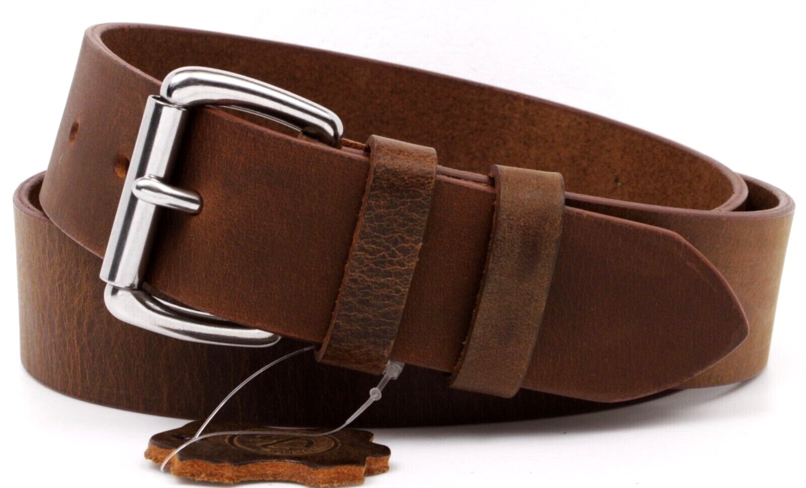 Men’s Genuine Buffalo FULL GRAIN Leather Belt, 1 1/2″ width, Handmade, By Amish