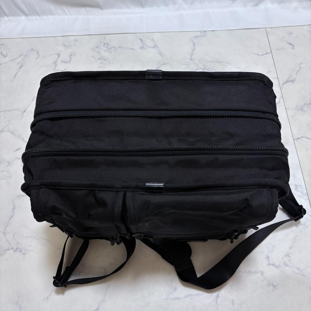 TUMI Alpha 26141DH Expandable 2Way Business Briefcase Black Laptop Bag Authentic