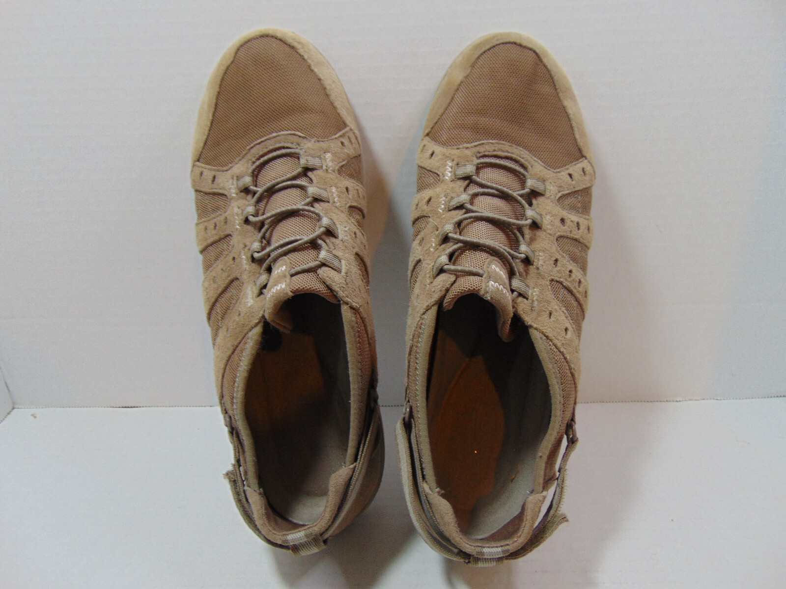 Bass Propel (Tiffany) Stabilizer Walking Shoes – Women 8.5M Tan Suede and Mesh