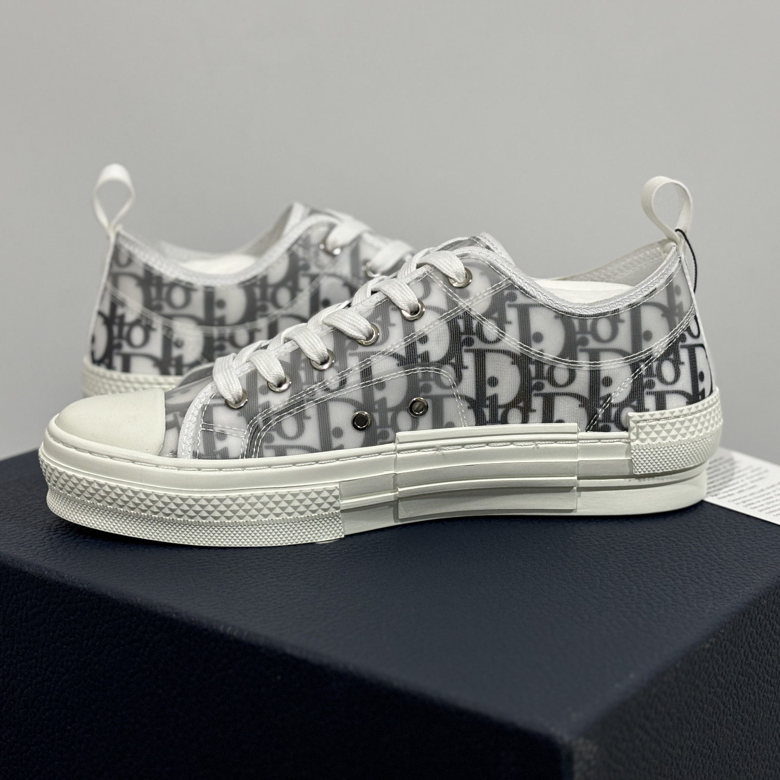 Men’s Dior B23 Low Top Transparent Oblique Monogram Designer Casual Sneakers