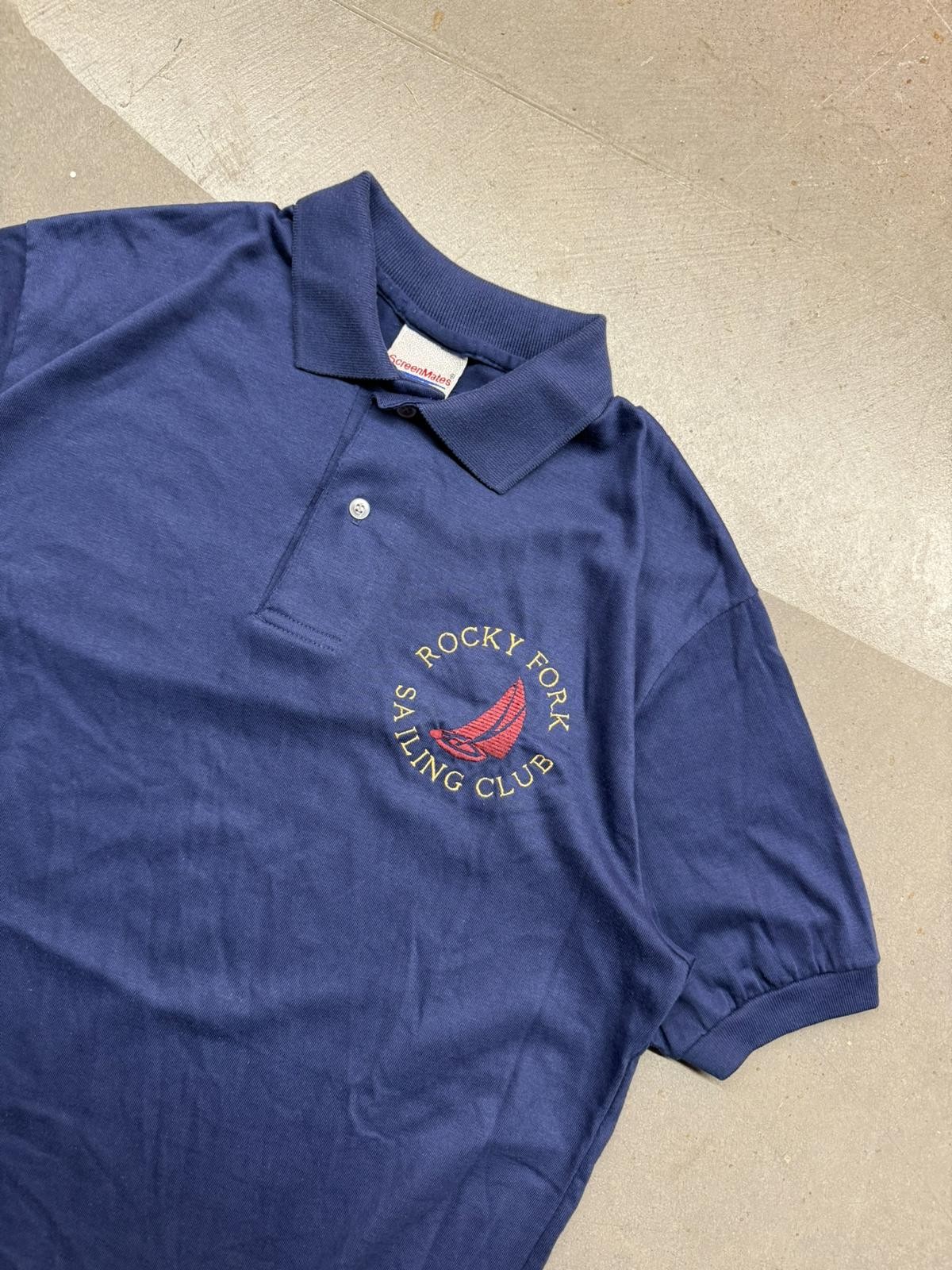 Vintage Made in USA Screenmates Rocky Fork Sailing Club Polo