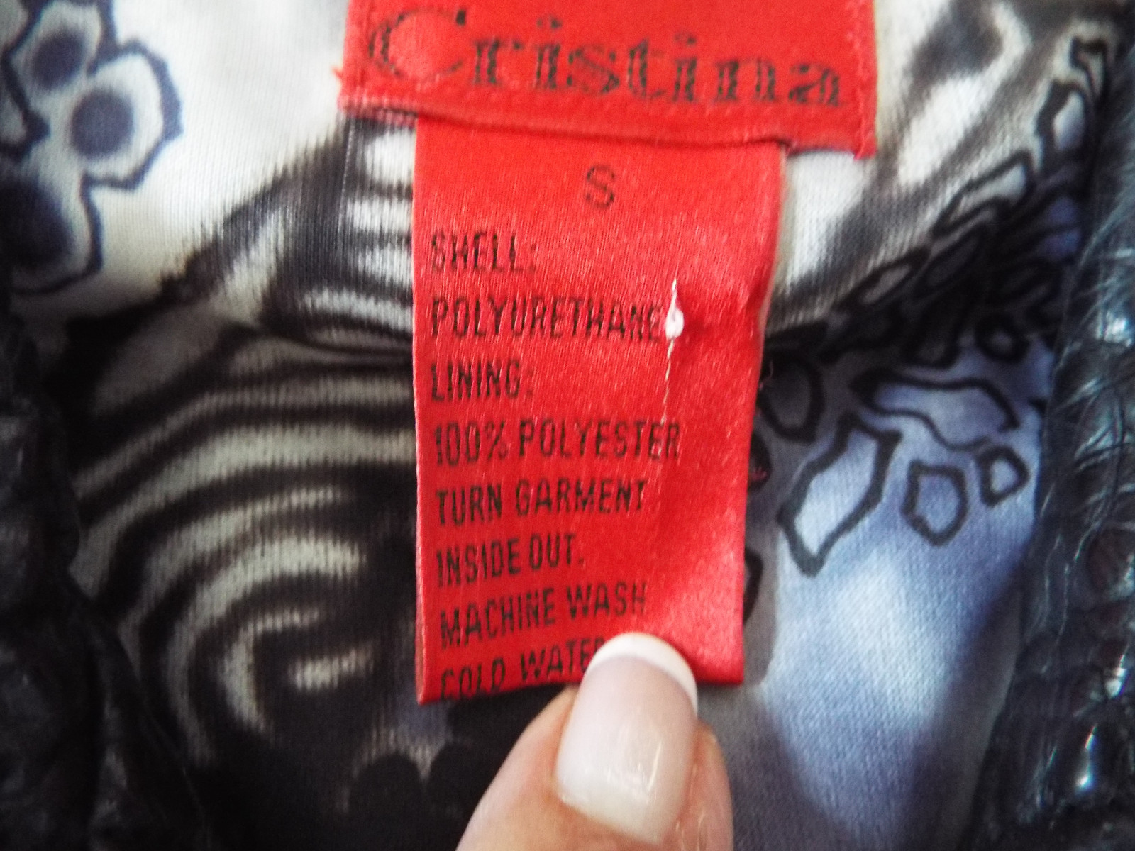 Cristina 100% Polyurethane Jacket Size S