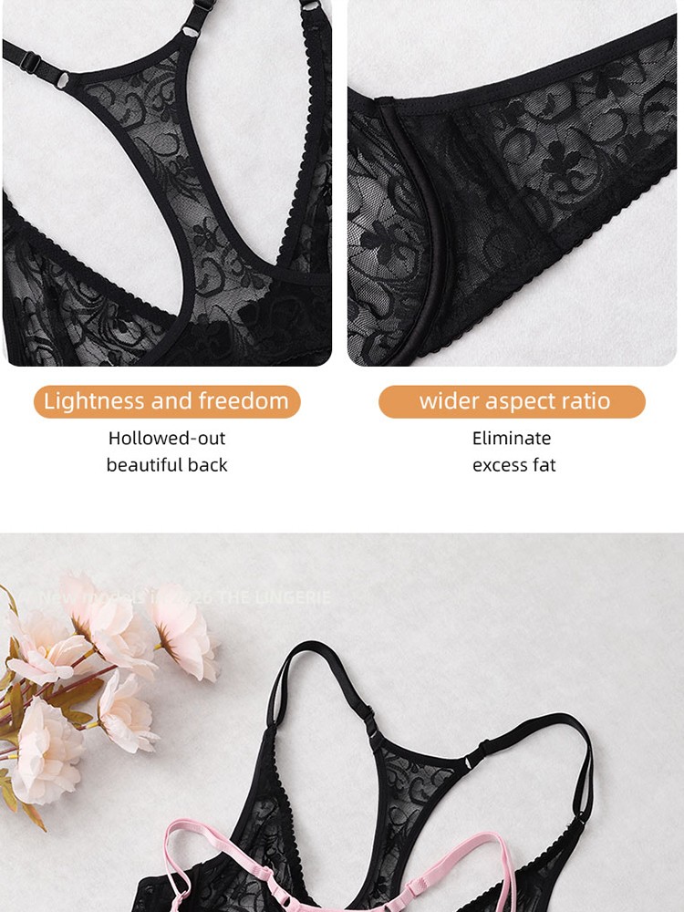 Mens Bra Front Closure Bras Transgender Bras Lace Brassiere Sissy Sexy Lingerie