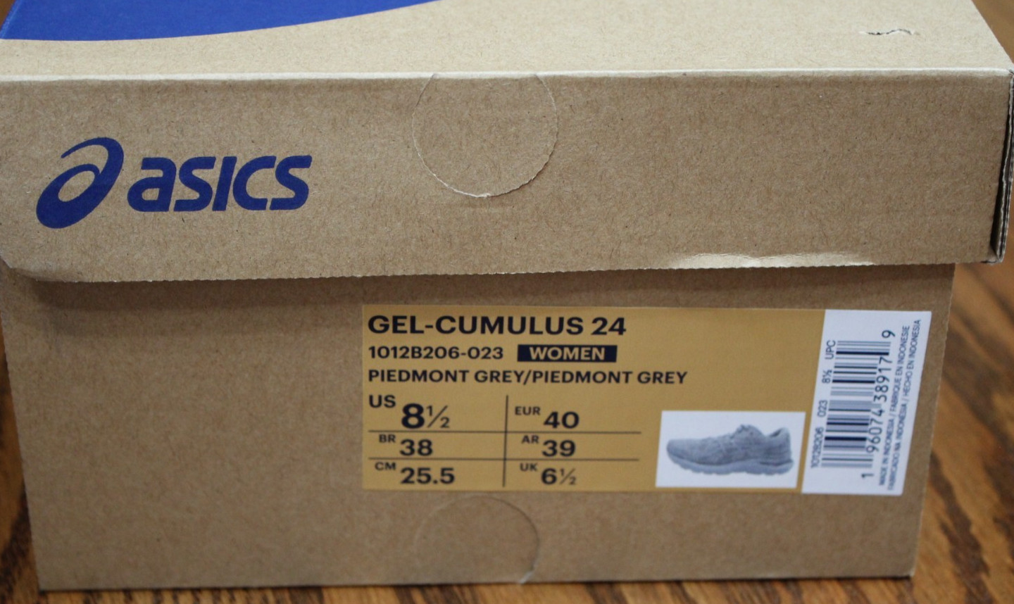 Asics Gel Cumulus 24 Women Size 8.5 1012B206 Piedmont Gry Running Shoes Sneakers