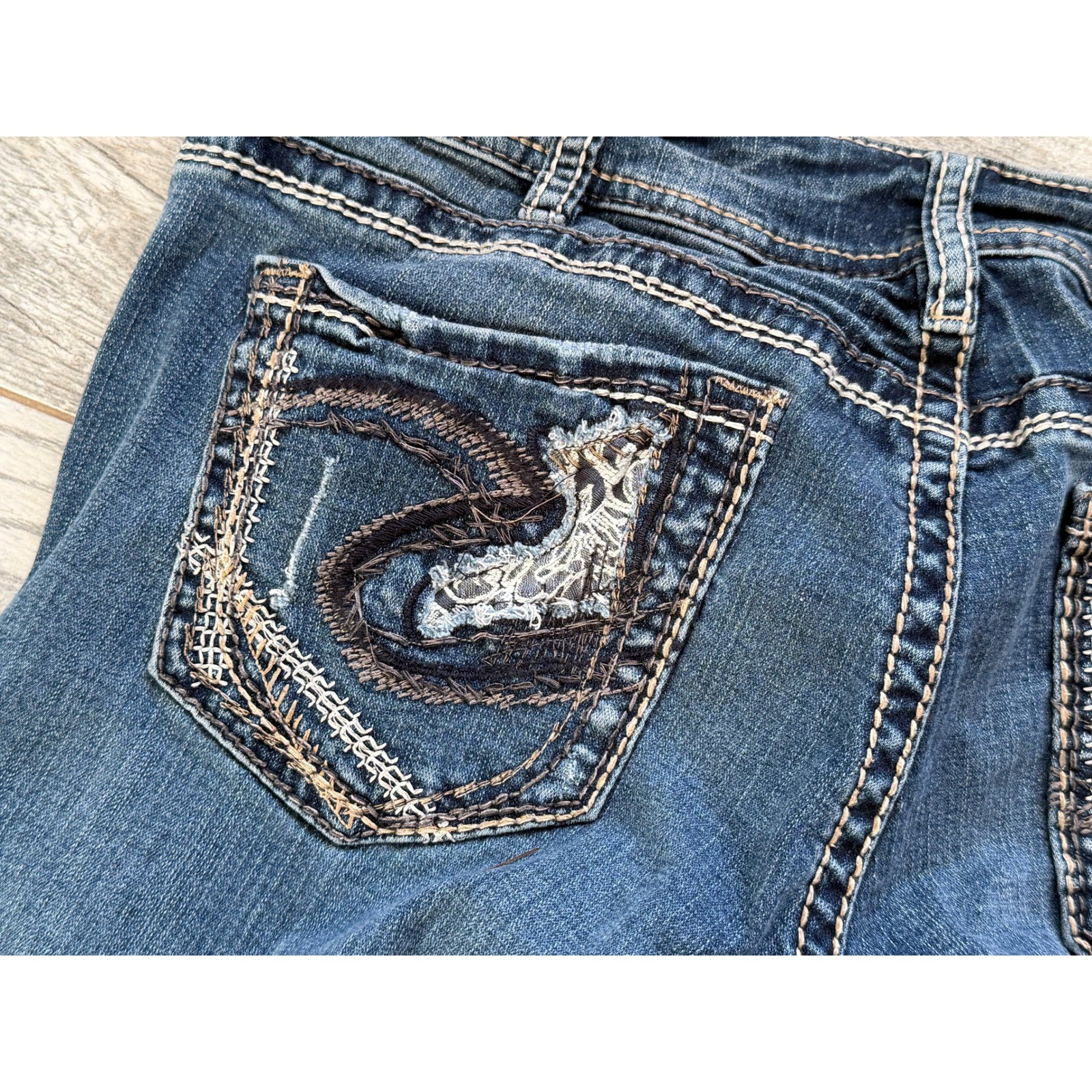 Silver Jeans Suki Slim Boot Bootcut 31 x 33 Denim Womens Western 31×33 Stretch