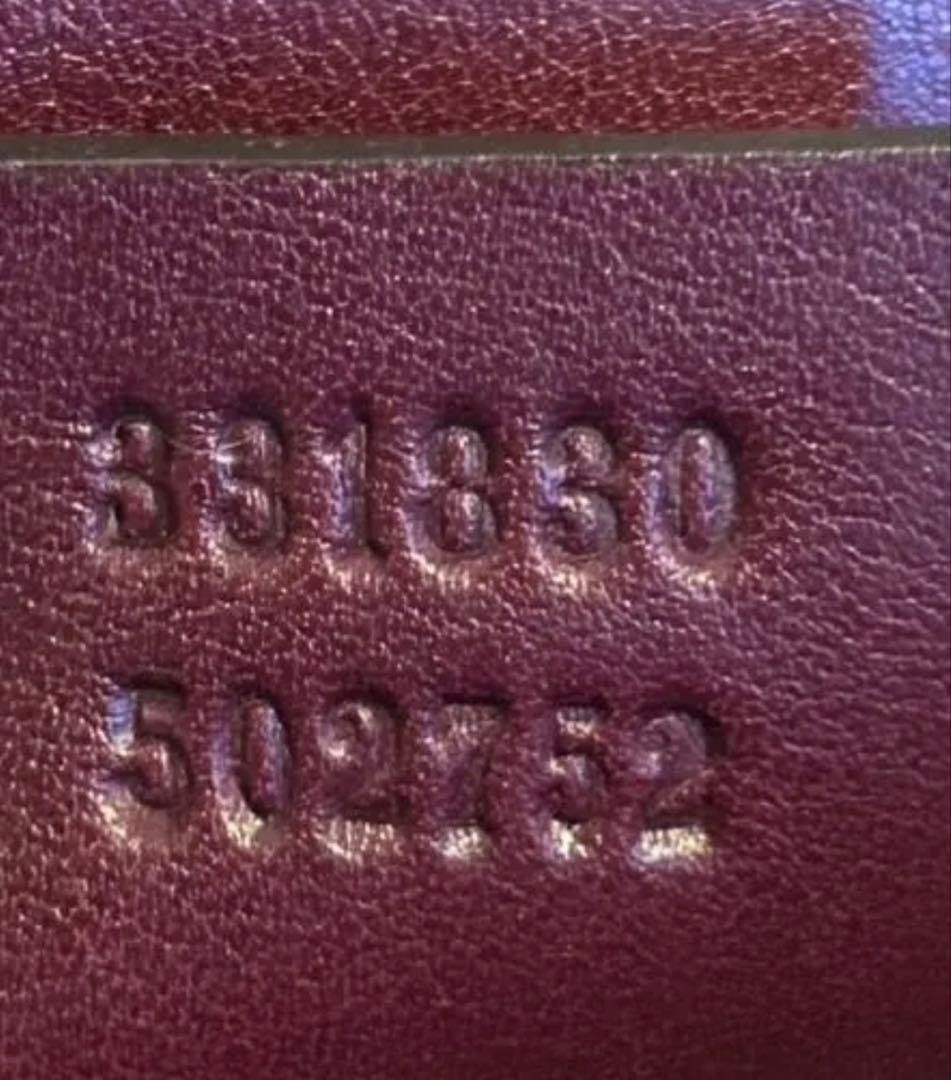 New GUCCI Bamboo Handbag Leather Bordeaux Wine Red Gift Present 0611b