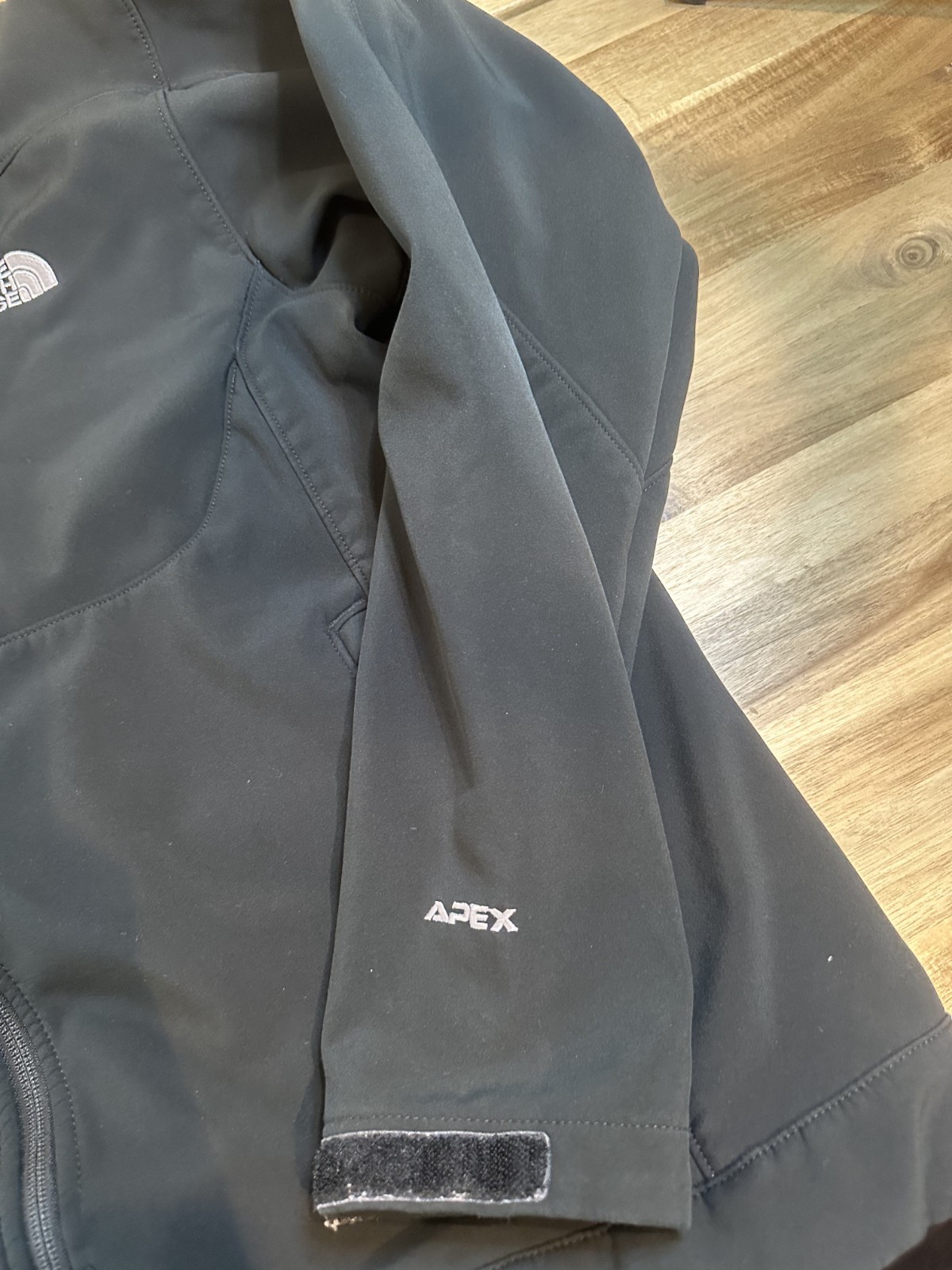 The North Face TNF Apex Jacket Mens L Softshell Full Zip Fleece Lined AS IS