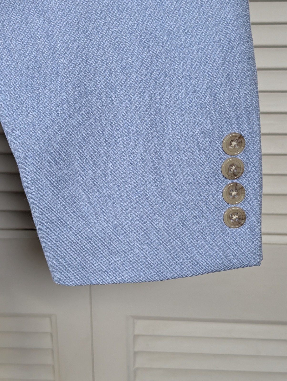Covington Blazer Jacket Sport Coat Mens 42R Sky Blue Rayon 2 Button Front