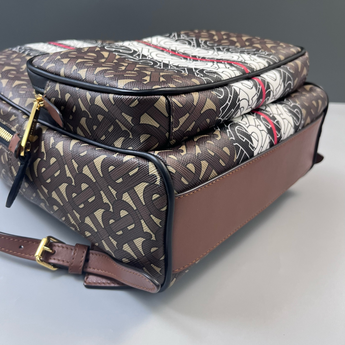 Authentic Burberry Classic Monogram Backpack Coated Canvas Backpack Brown eBay