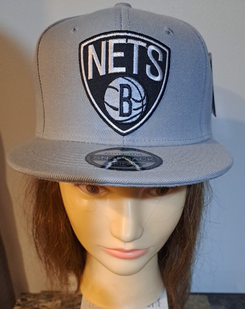 Brooklyn Nets Grey Kipa Snapback Hat