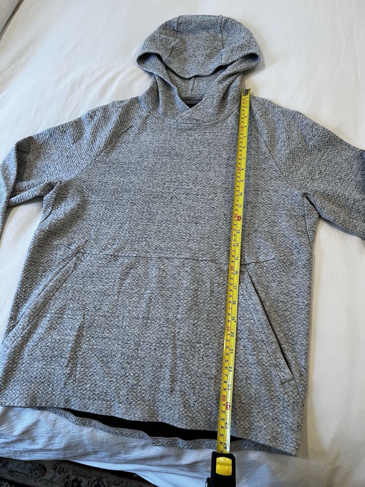 Lululemon at Ease Men’s Hoodie Small Textured Double Knit, Gray