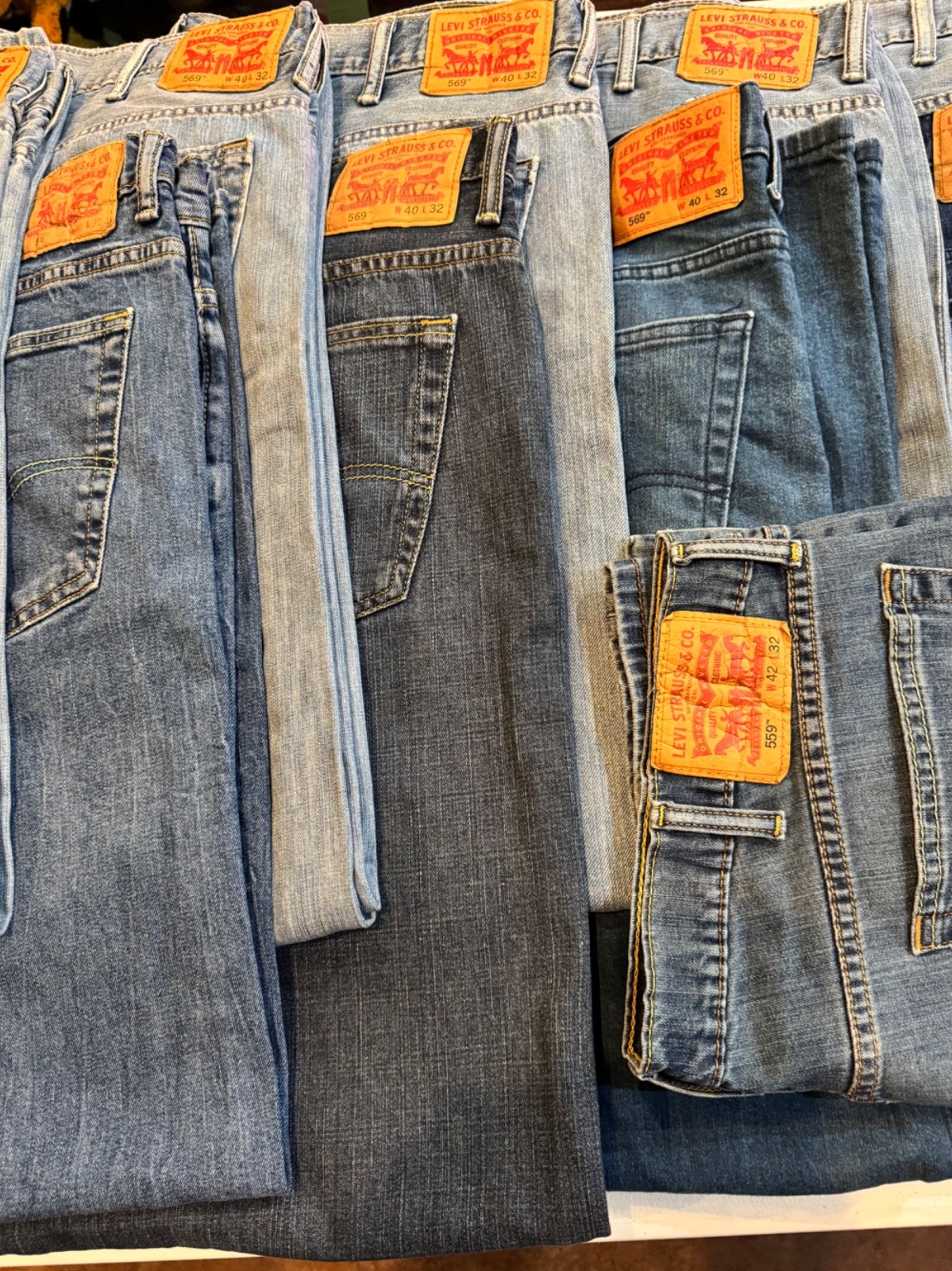 Levi’s 569 Men’s Loose Straight Jeans 40×32 42×30 42×32 ~ Choose Color & Size