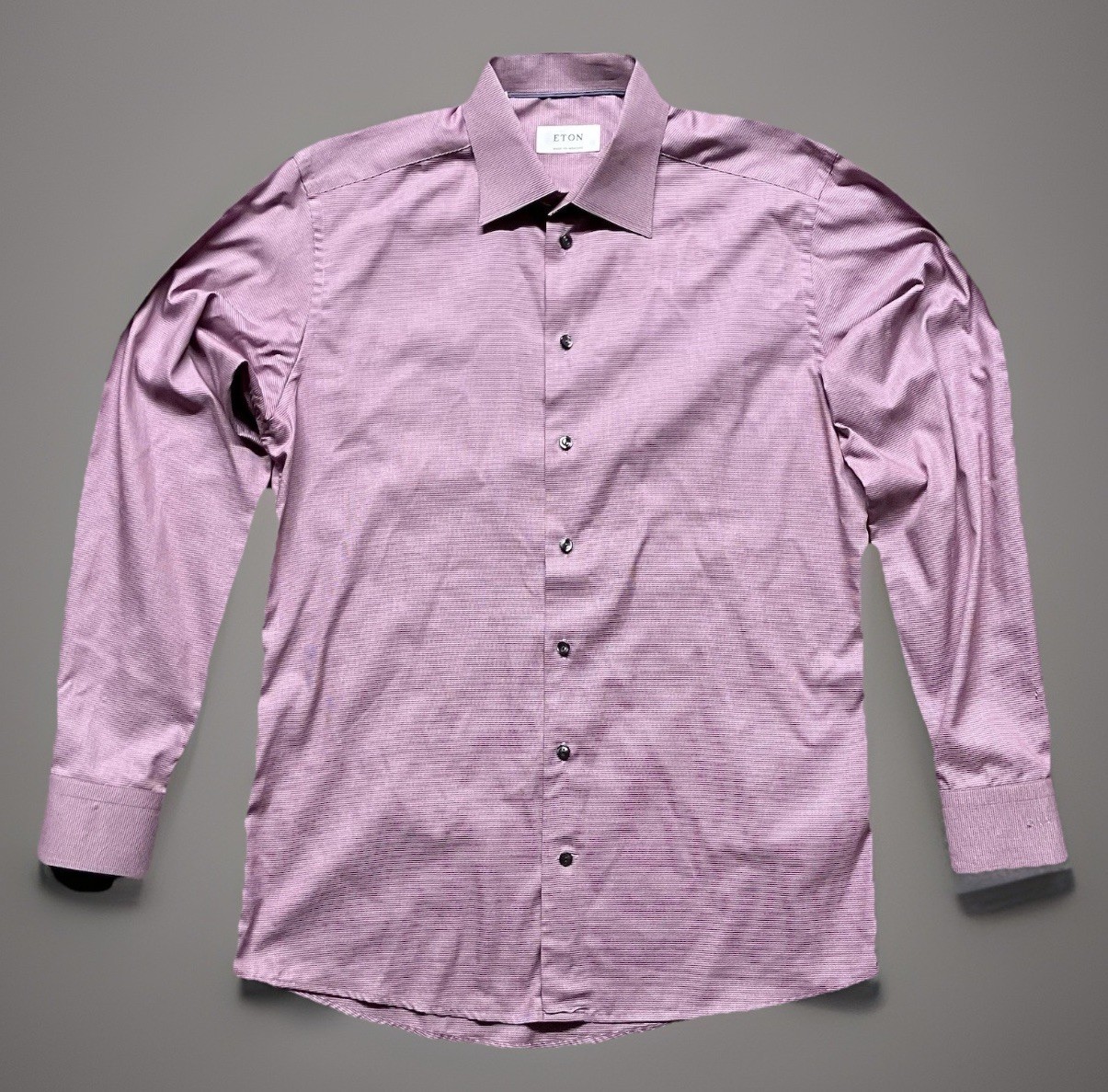 Eton Contemporary Shirt Mens Medium Houndstooth Signature Twill Poplin Cotton