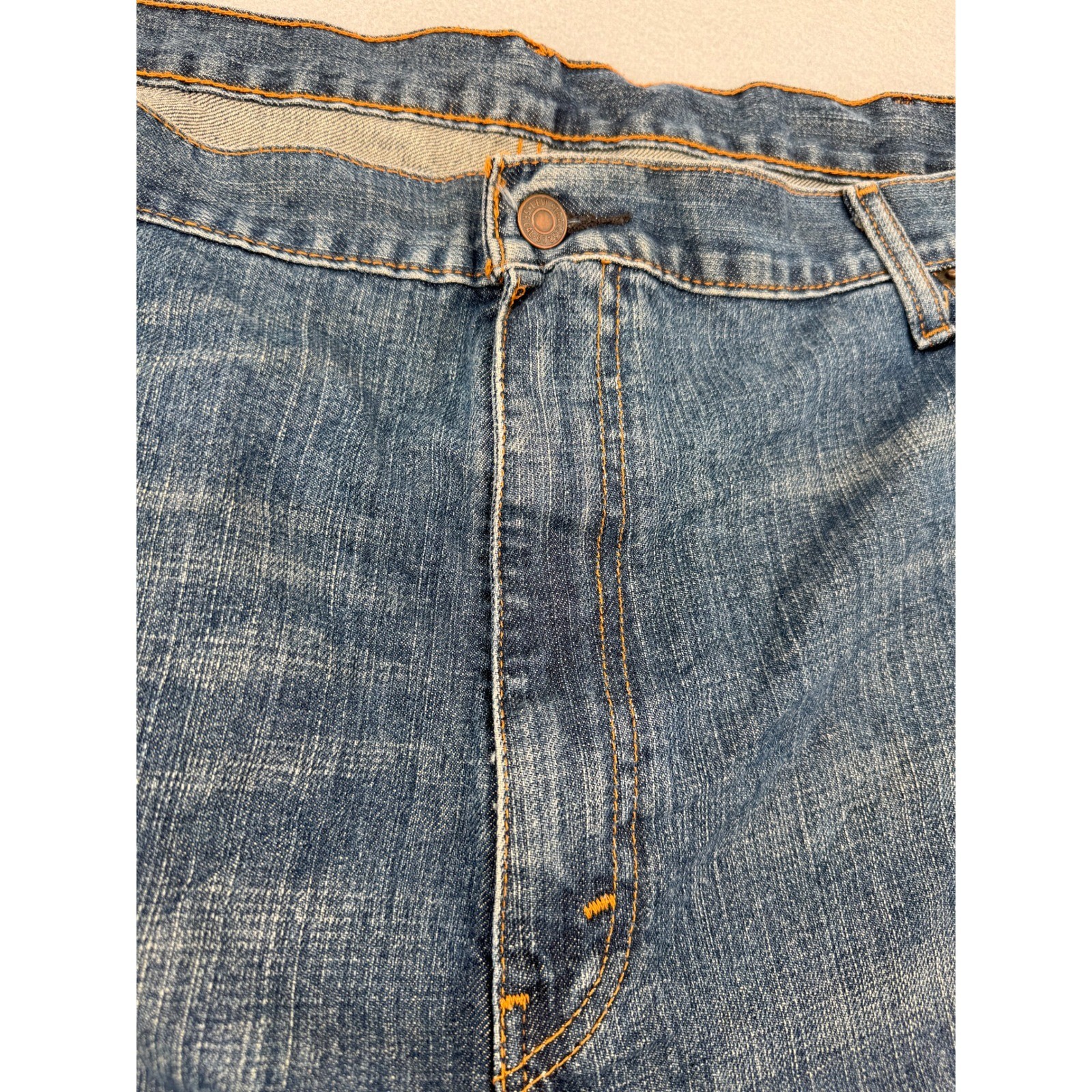 Levis 559 Relaxed Straight Men Blue Denim Jeans 48×30 (48×26) Medium Wash Grunge