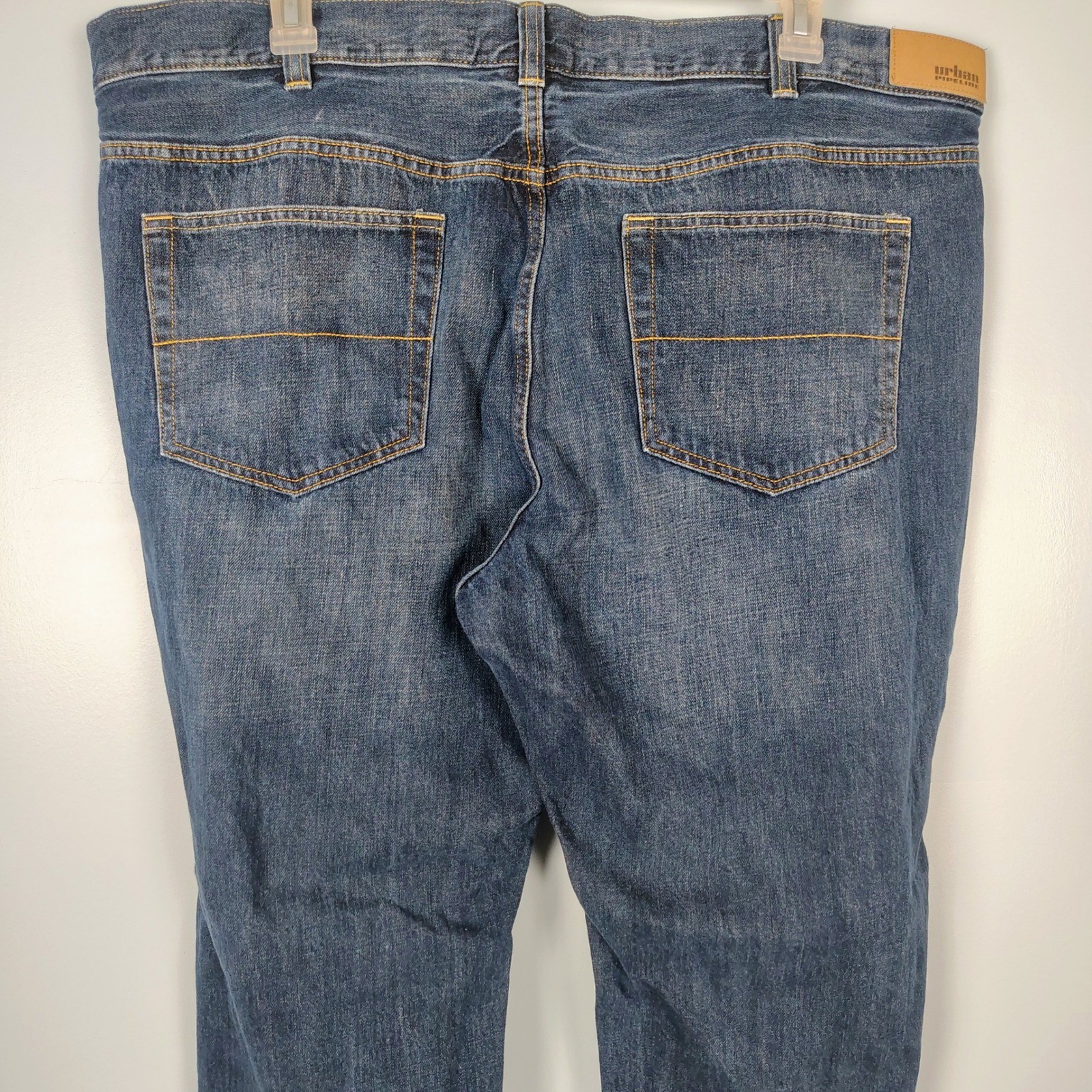 Urban Pipeline Mens Relaxed Straight Leg Jeans Medium Wash Blue 46/32 Denim