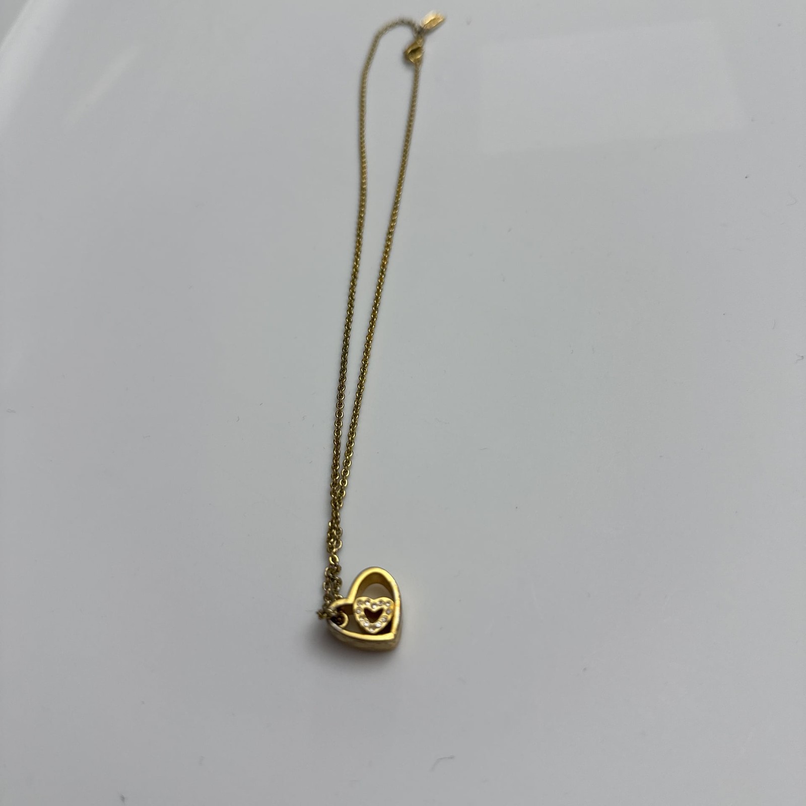 Coach Heart Gold Necklace Authentic