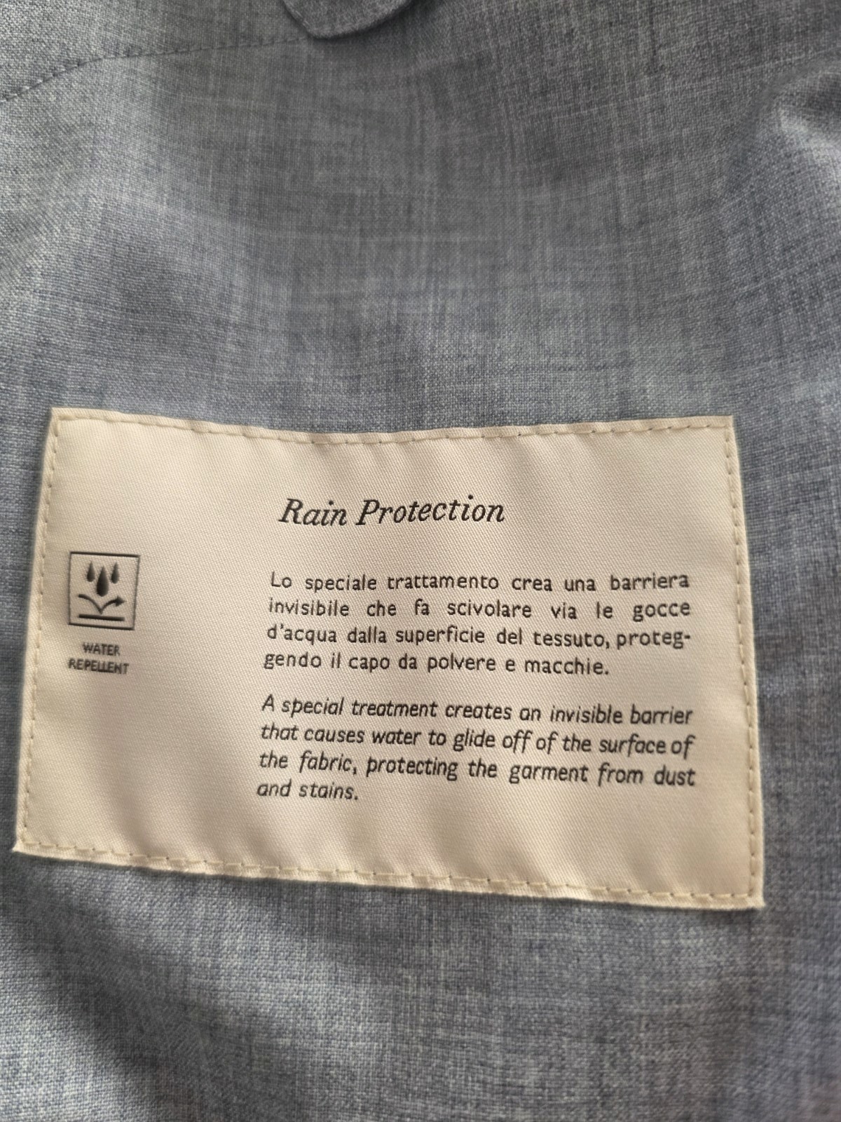 Canali Exclusive Mens Size 58 EU Light Blue Cashmere Lightweight Coat Jacket