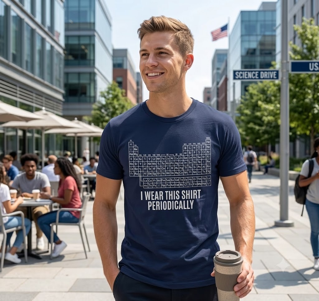 I Wear This Shirt Periodically Tee Funny Science Humor Graphic Shirt