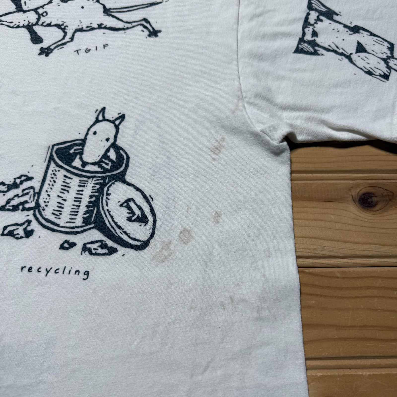 Vintage 90s Hanes Studio Roja Dogs Pets All Over Print Graphic T-Shirt USA Large