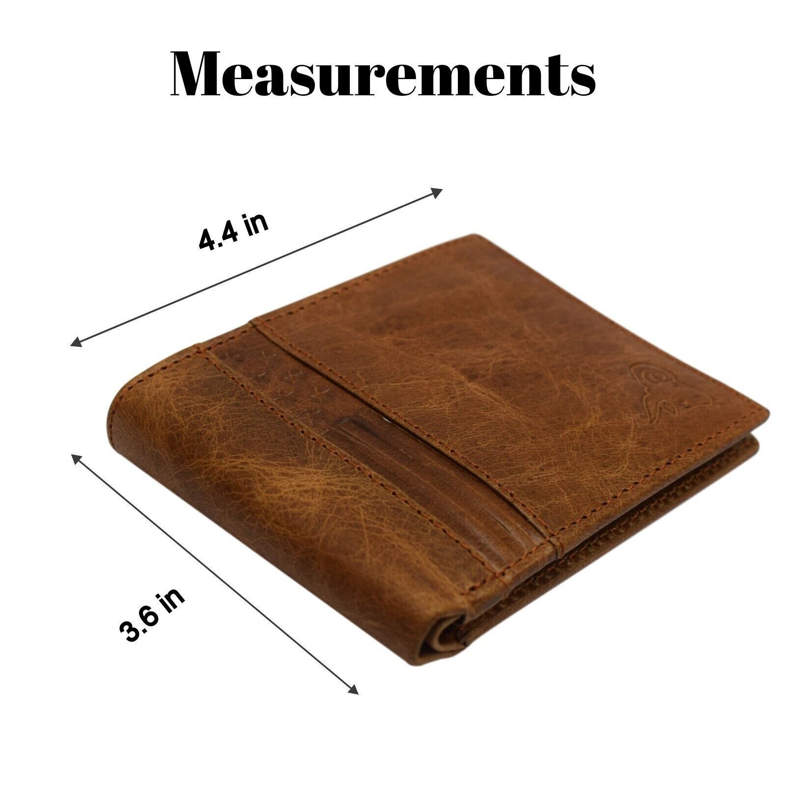 Tan Genuine Leather Slim Bifold Mens Wallets RFID Blocking Card Holder