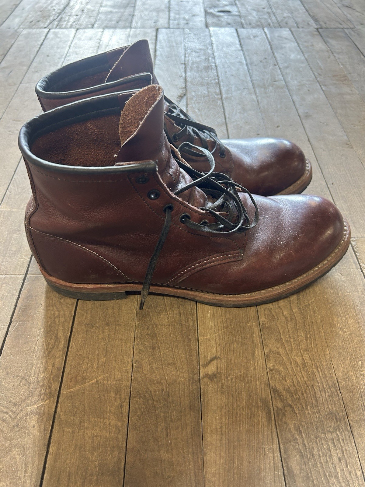 Red Wing Heritage Beckman Black Cherry Leather Boots Size 9.5 9011 Made In USA