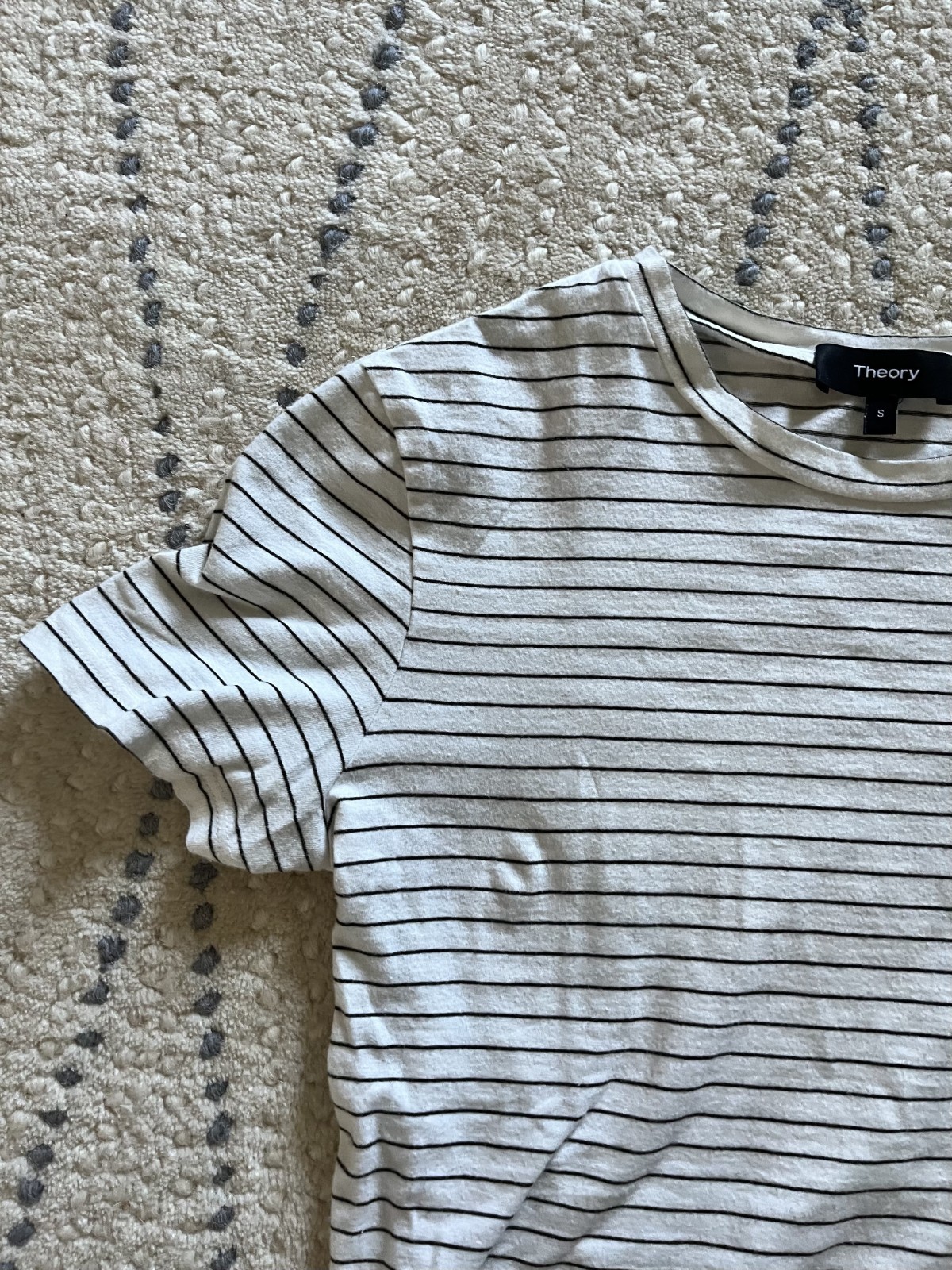 Theory Tiny Tee 2 Moto Stripe size small