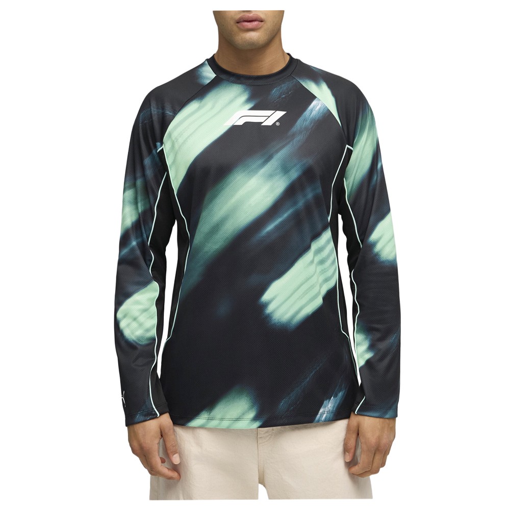 PUMA Formula 1 75 Years Short Sleeve Motorsport Jersey Mens Green 63299104