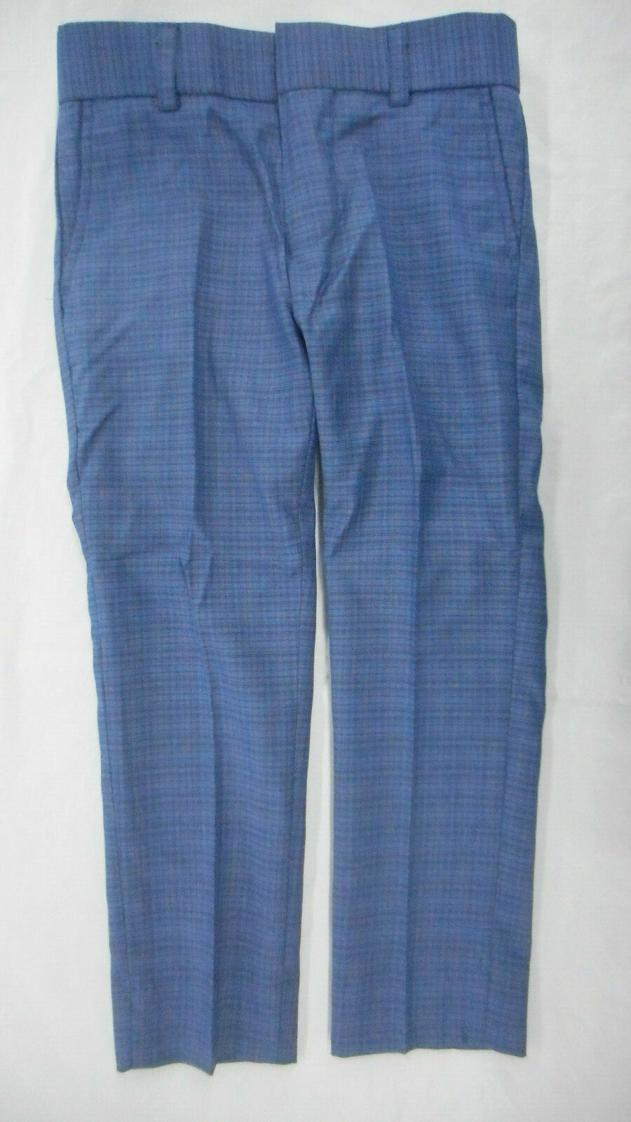 Boys T.O. LT. Blue Plaid & Deep Navy Plaid Dress/Casual Slim Pants Sizes 4 – 12