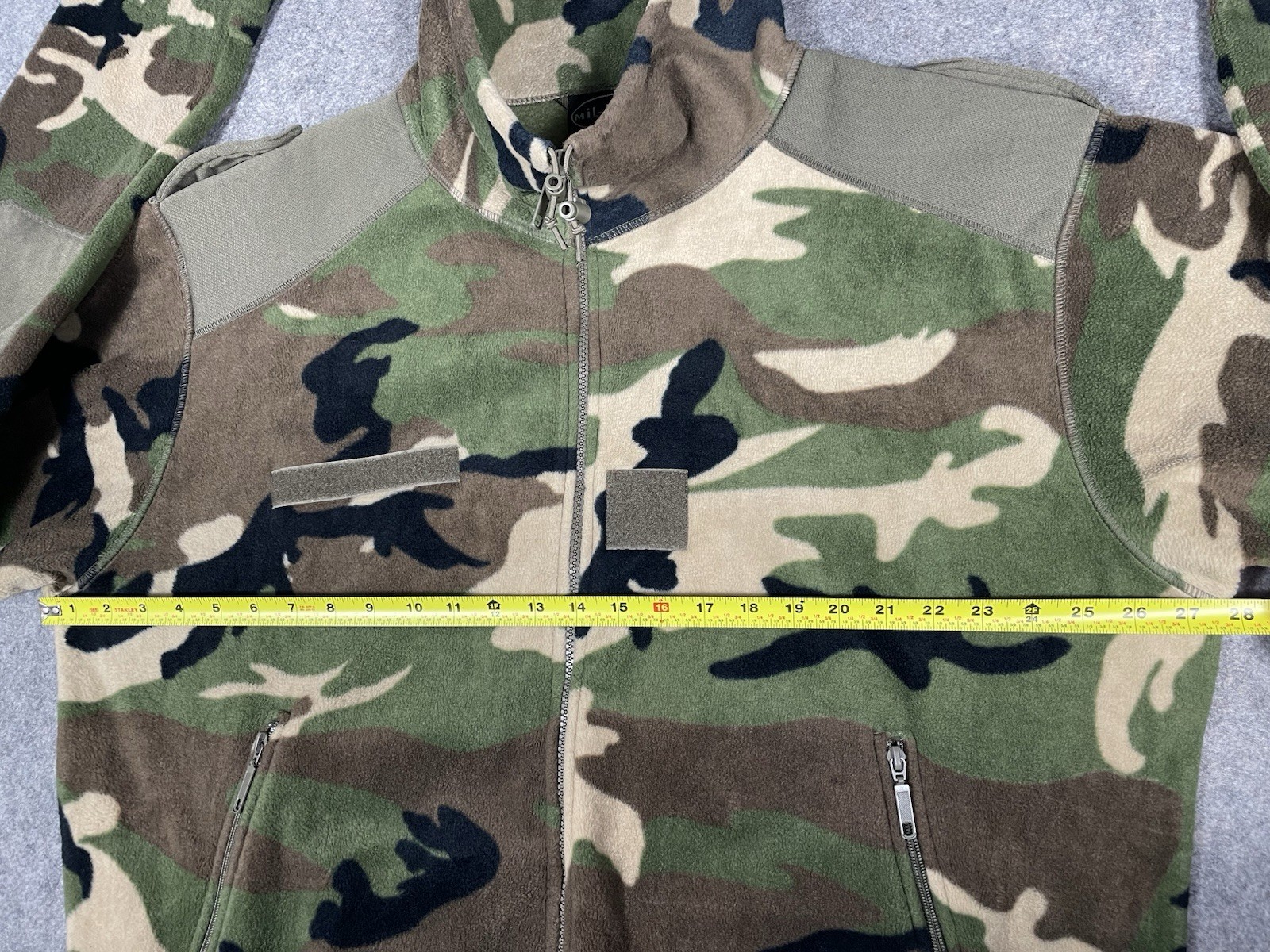 Mil-Tec By Strum Fleece Jacket Mens 2XL Camo Military Winter Full Zip Vintage