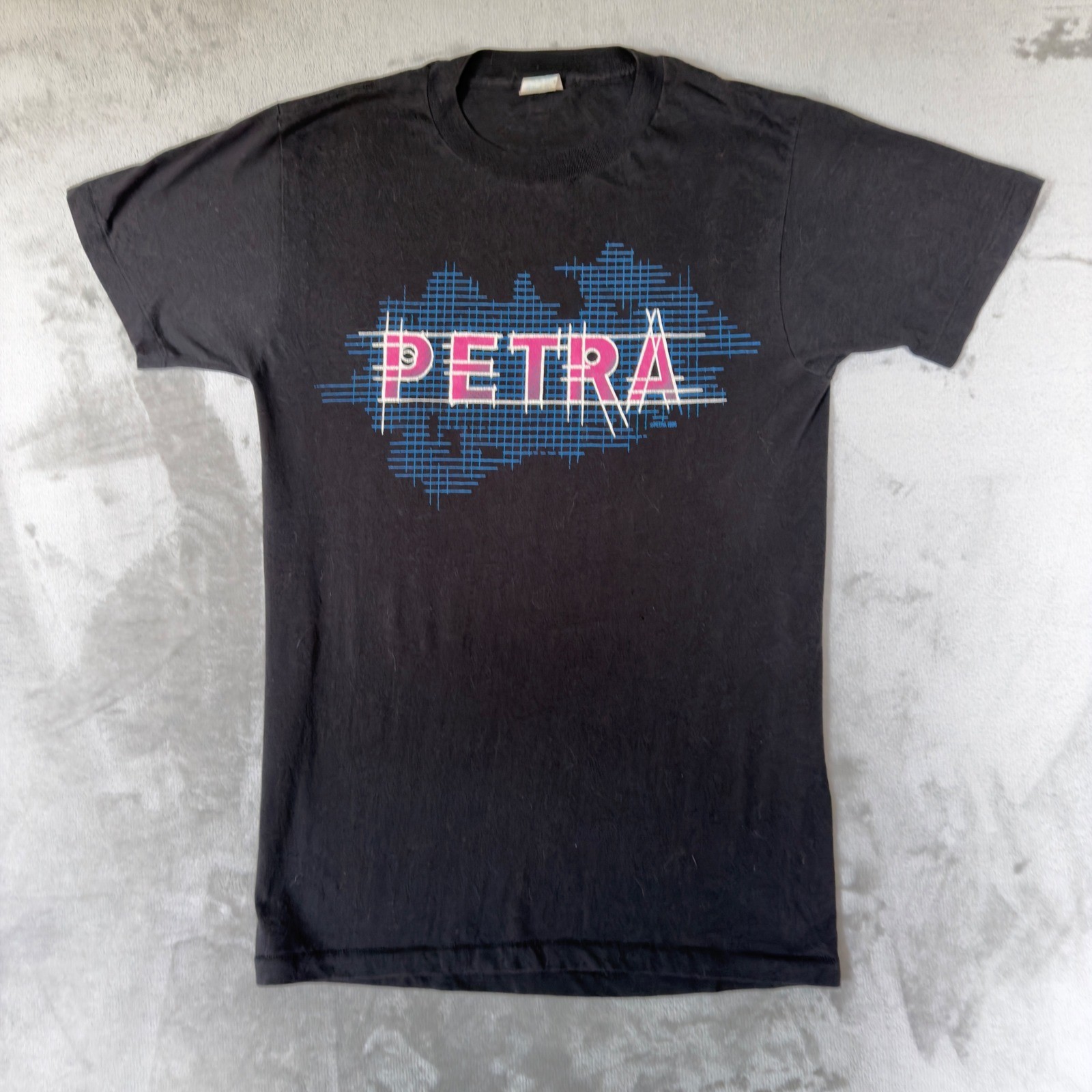 Vintage 1986 Petra Back to the Street Tour Shirt Black Ched by Anvil Large 80s