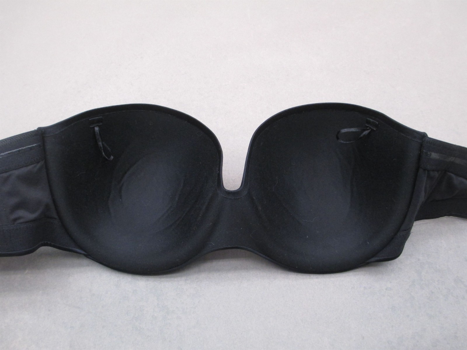 38C Maidenform Womens Black Lined Underwired Back Closure Strapless Bra 11K