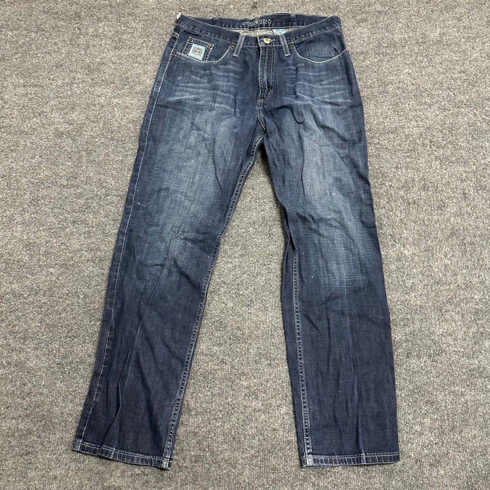 Cinch Jeans Mens Size 32×30 Dark Wash Stretch Denim Western Straight Leg 6614