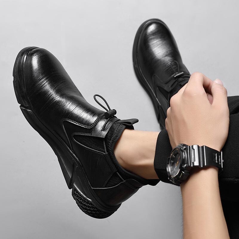 Waterproof Mens Leather Shoes Safety Shoes Steel Toe Work Boots Non Slip Boots