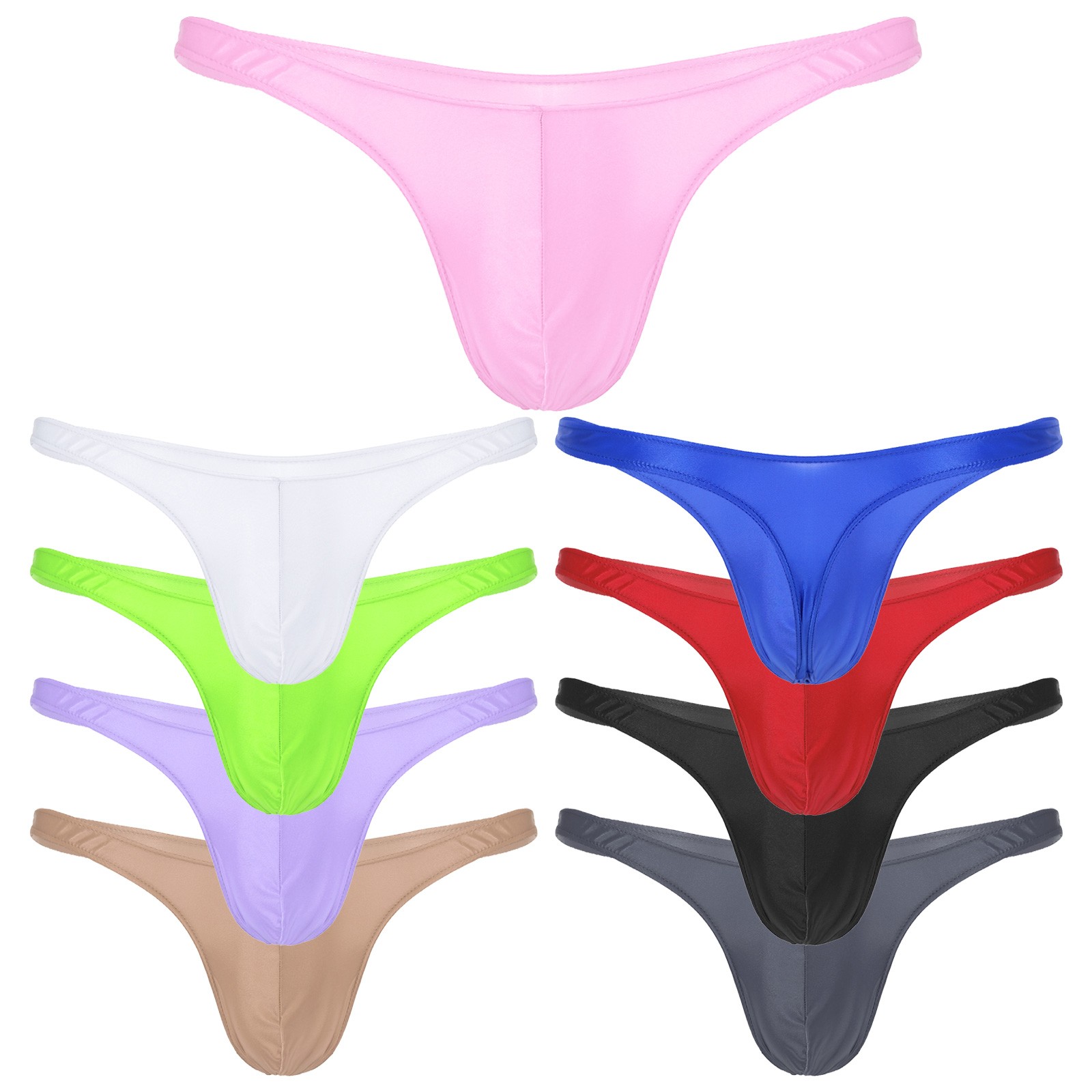Men’s Low Rise Thongs Sexy Bikini Swimming Briefs G-String Underwear Swimwear