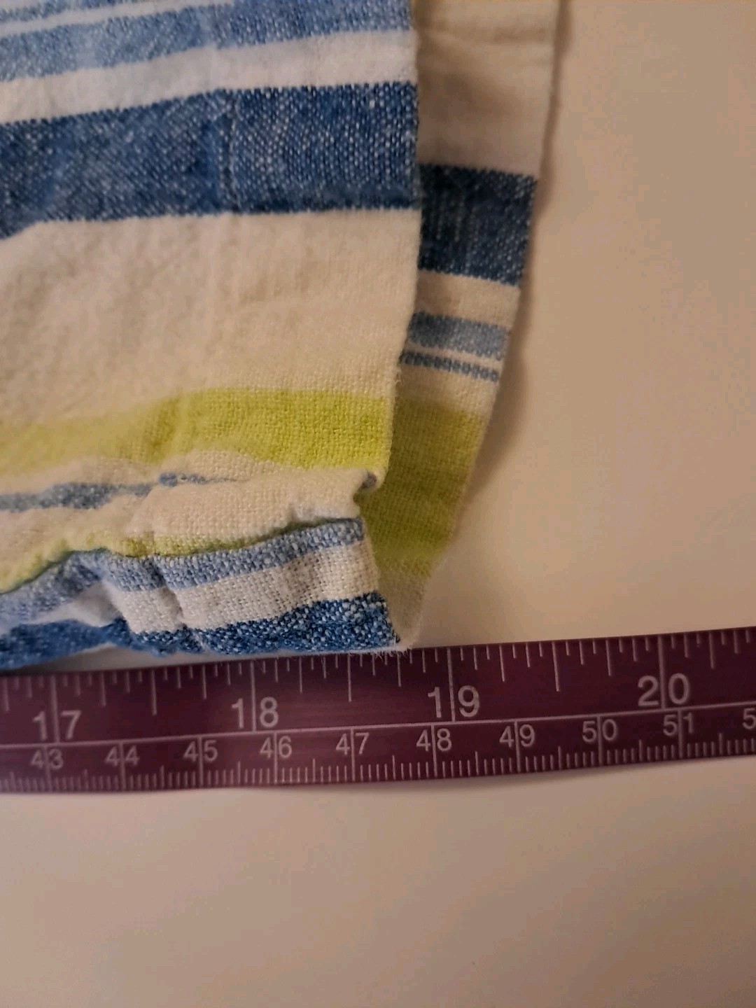 a.n.a. XXL Linen Blend Womens Linen Blend Striped Beach Coastal Pants High Rise
