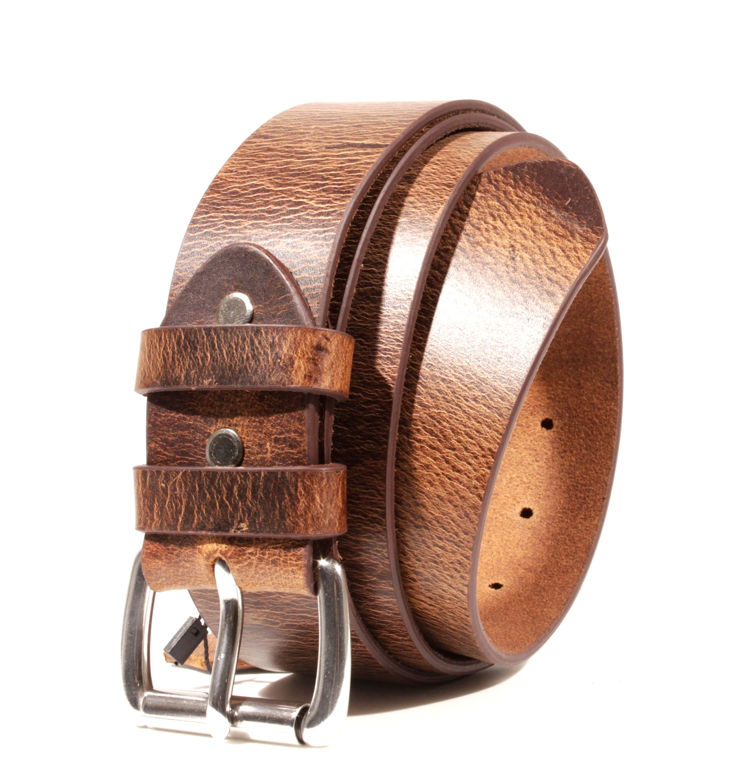 Men’s Full Grain Buffalo Leather Belt 1.5 Amish Made USA Heavy Duty Work Casual