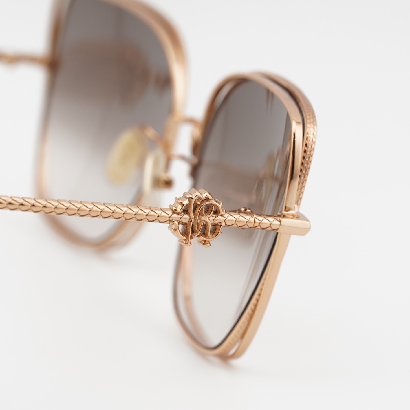 Roberto Cavalli SRC079M 8FCG Shiny Copper Gold/Light Brown Gradient 59-17-140…