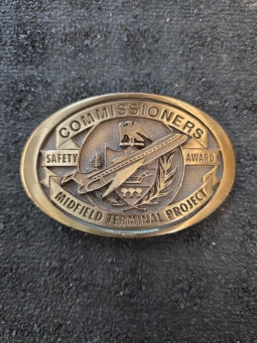 Moccissioners Midfield Terminal Project Belt Buckle