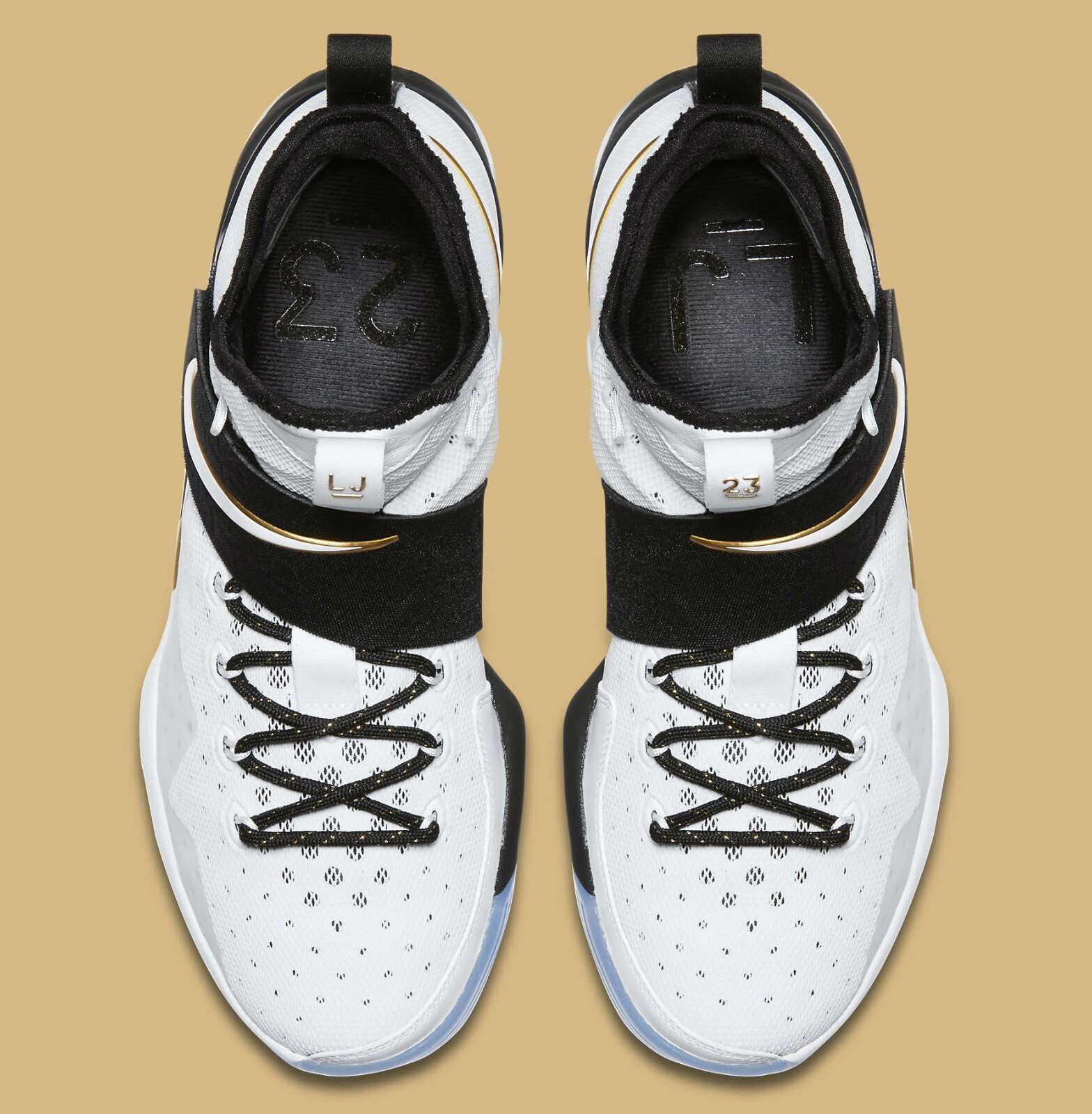 Nike LeBron 14 BHM (2017) Size 10.5 860634-100 BLACK/WHITE-METALLIC GOLD