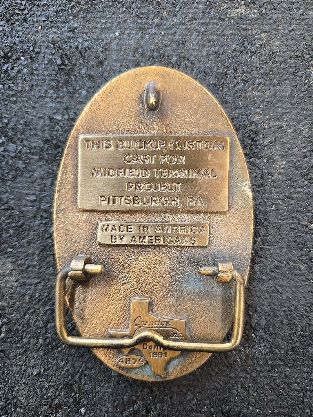 Moccissioners Midfield Terminal Project Belt Buckle