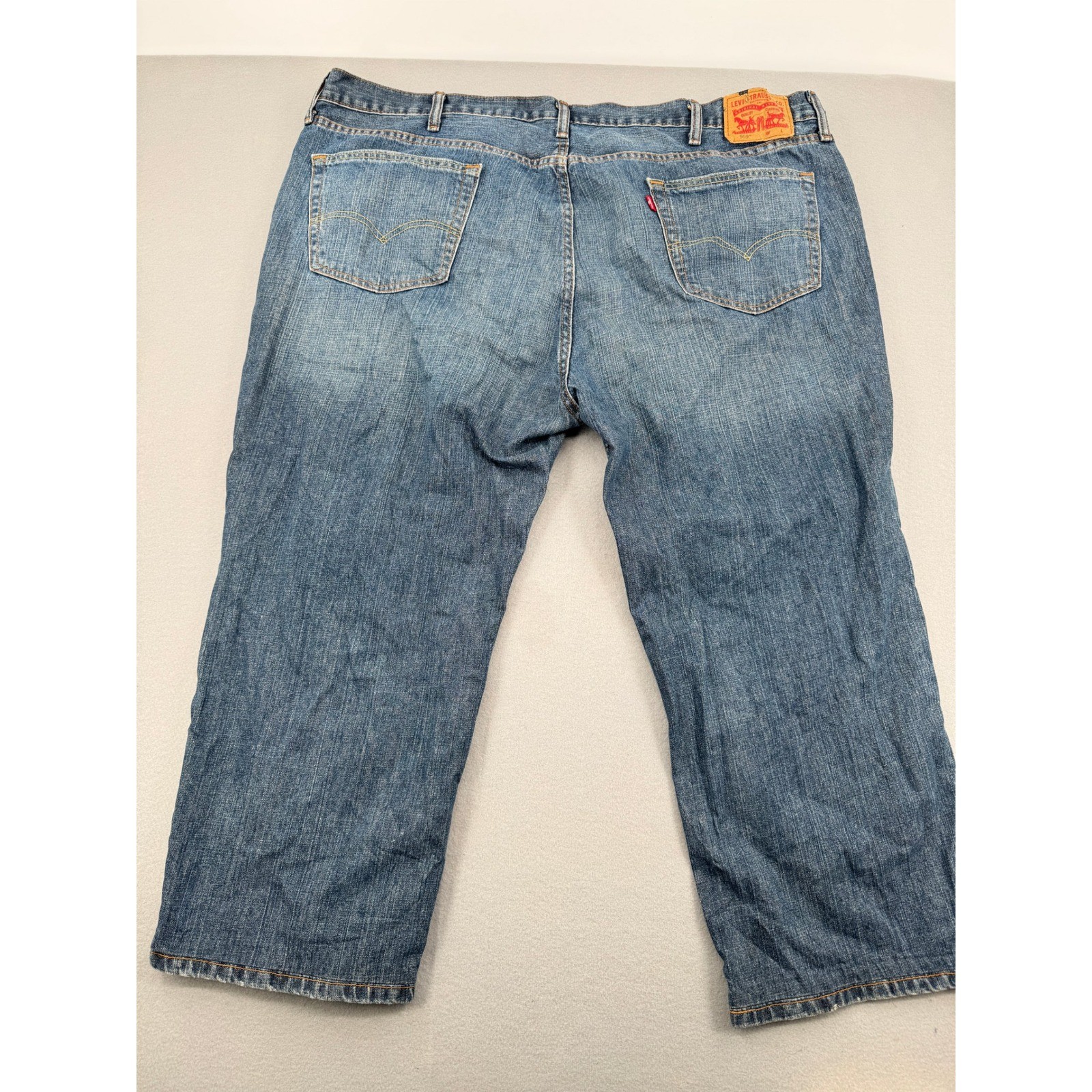 Levis 559 Relaxed Straight Men Blue Denim Jeans 48×30 (48×26) Medium Wash Grunge