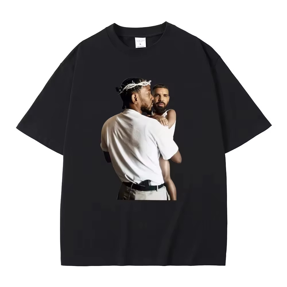 Kendric Lamar Drake Fun Tshirt, Fashion Hip Hop , Black and White