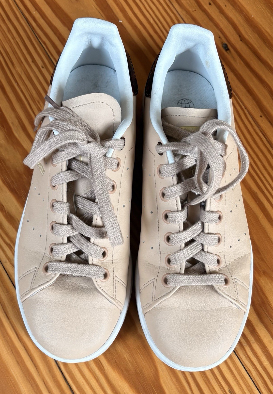 Women’s Adidas Stan Smith Pale Nude Tortoise Shell Shoes sz US 6.5 EU 38 GY5910