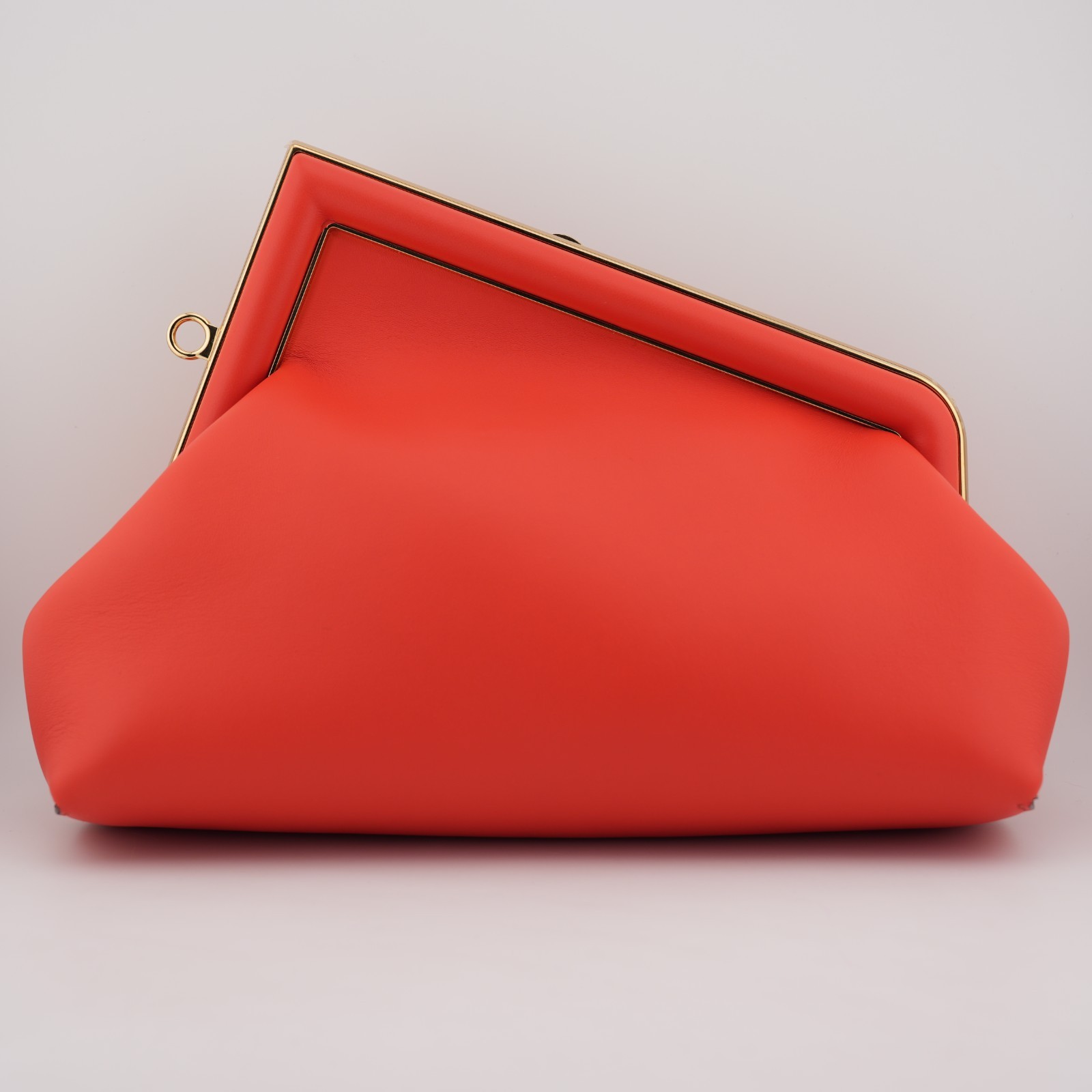 Fendi Shiny Nappa Small Fendi First Tulipano 1872982 Orange Leather Shoulder Bag