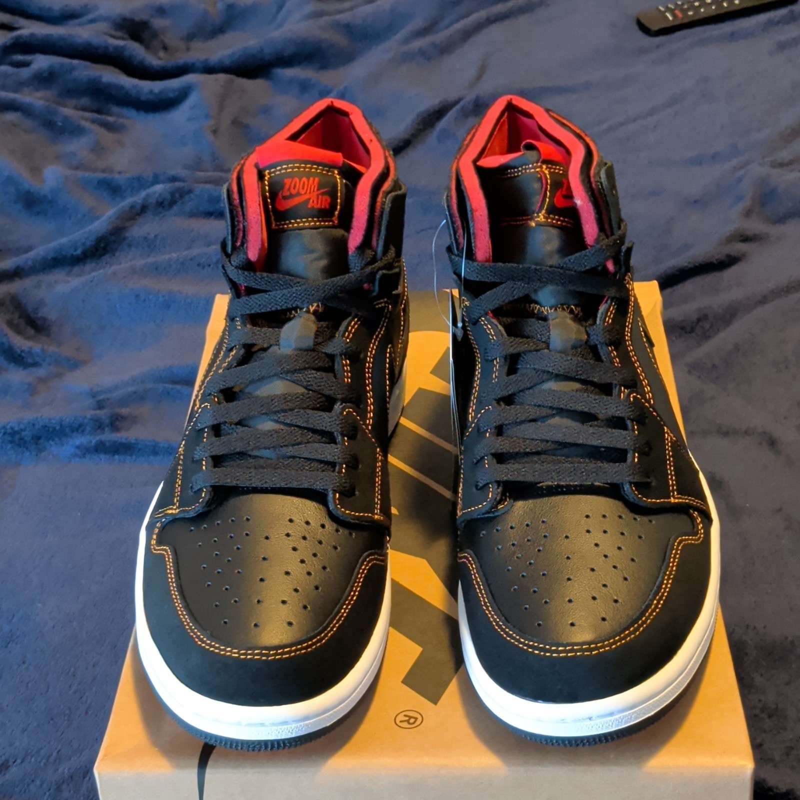 Nike Air Jordan 1 Zoom Air CMFT Mid Top Black/Chile Red/White CT0978-006 2021