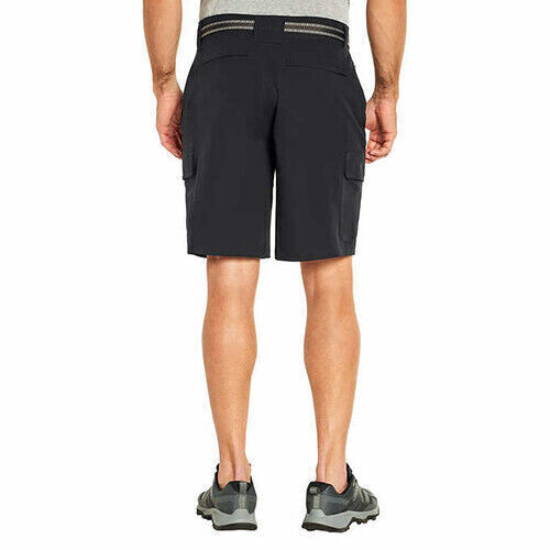 Orvis Mens Black-Green 4 way Stretch Cargo Short with Belt Sz 32,34,36,38,40,NWT