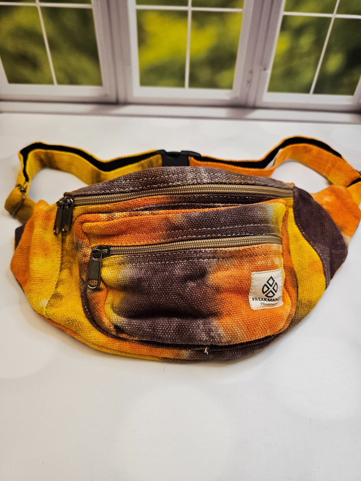 Freakmandu Unisex Hemp Fanny Pack – Crossbody Style Handmade Waist Pack – NEW