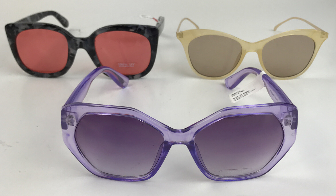 Lot Of 3 Charming Charlie Sunglasses Different Colors Women’s NWT
