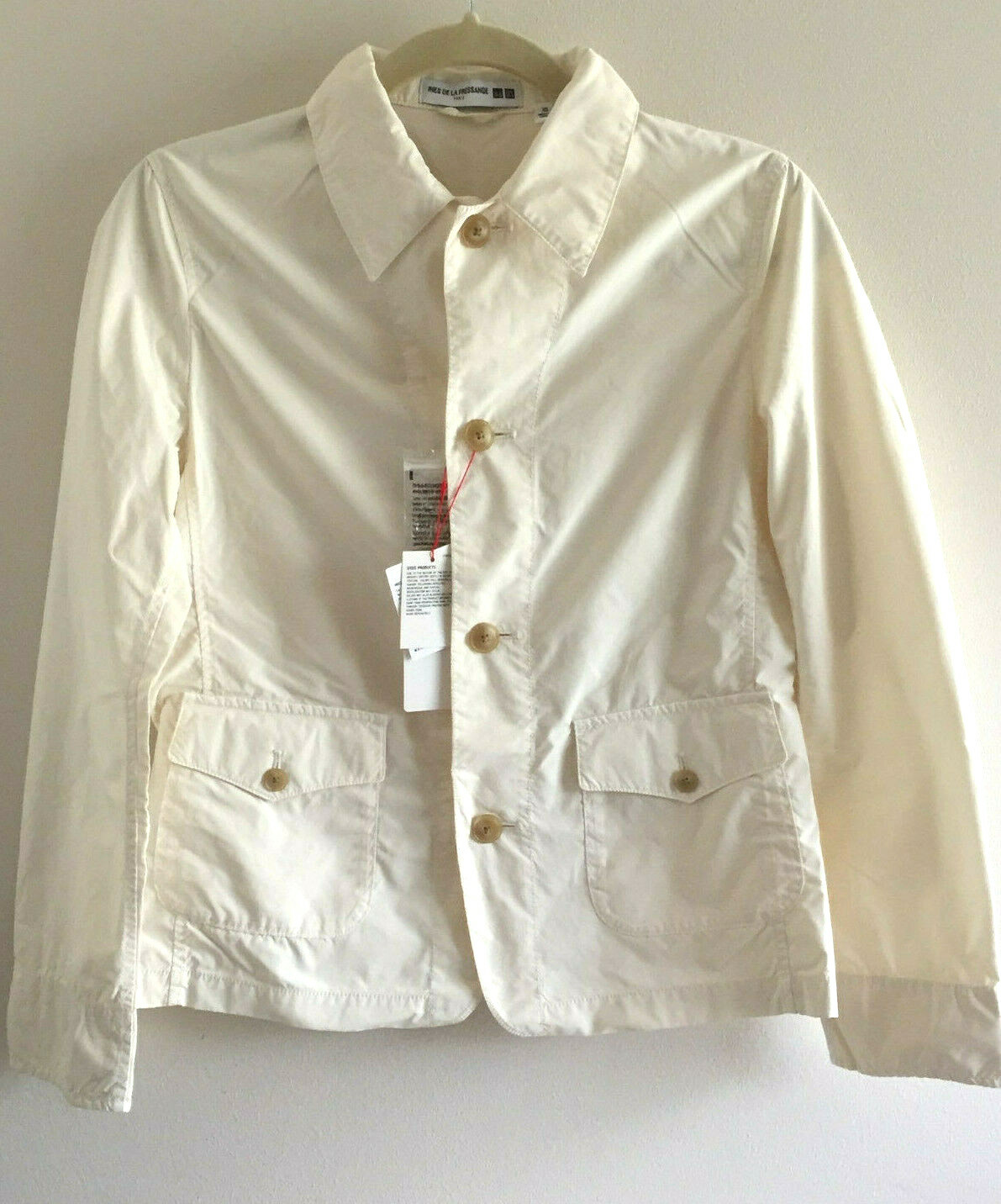 Uniqlo Women Coverall Jacket IDLF (INES DE LA FRESSANGE) in Natural XS – NWT