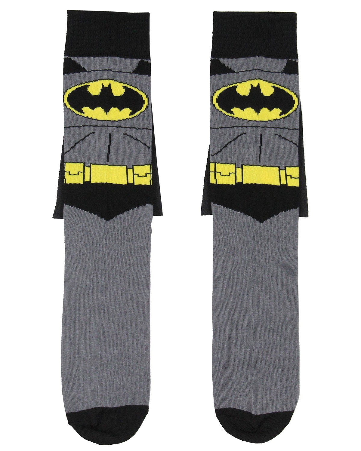 DC Comics Men’s Adult Batman Cape Crew Mid-Calf Socks